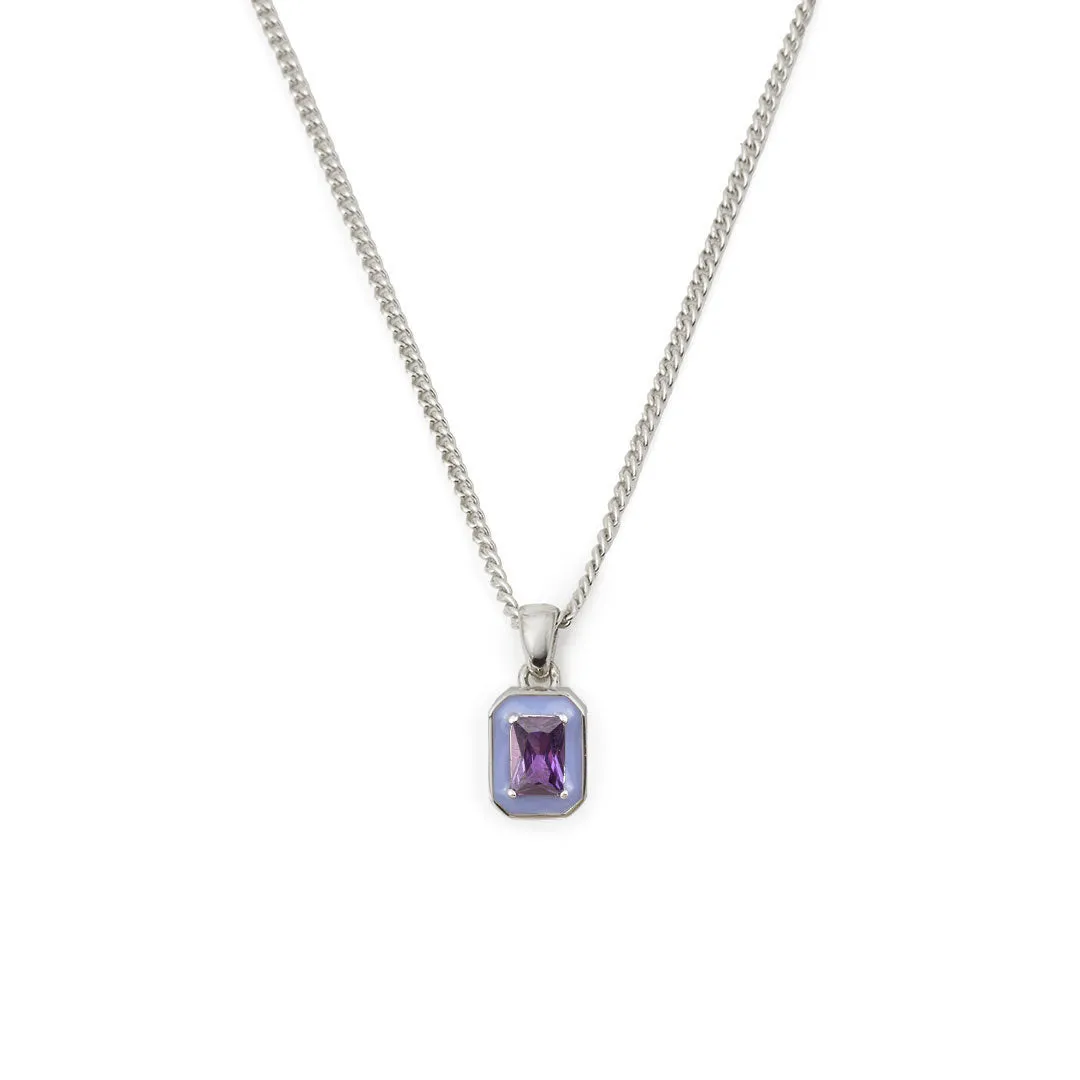 Silver Purple Blush Necklace - Limited Edition