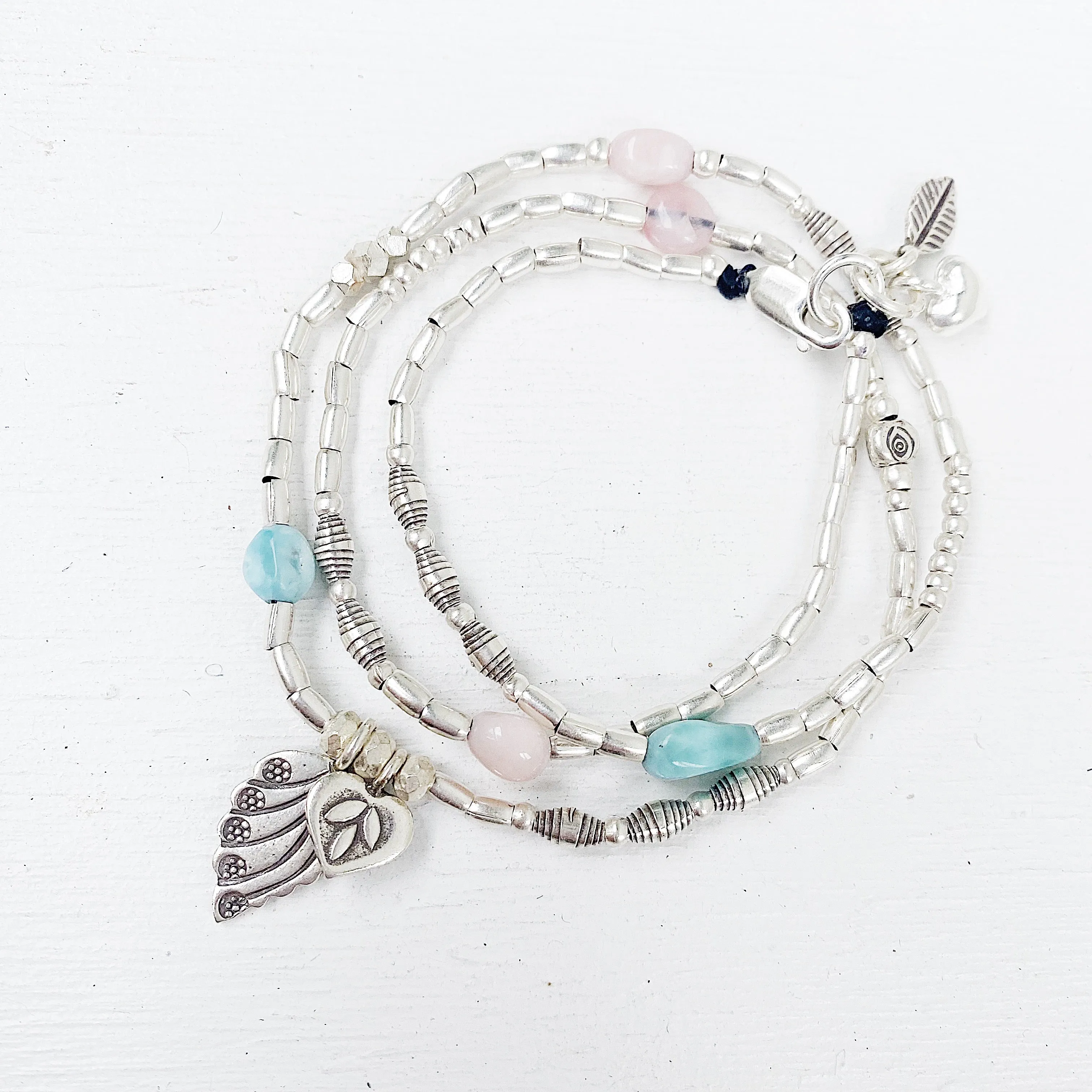 SILVER RAINBOW BRACELET/NECKLACE WRAP