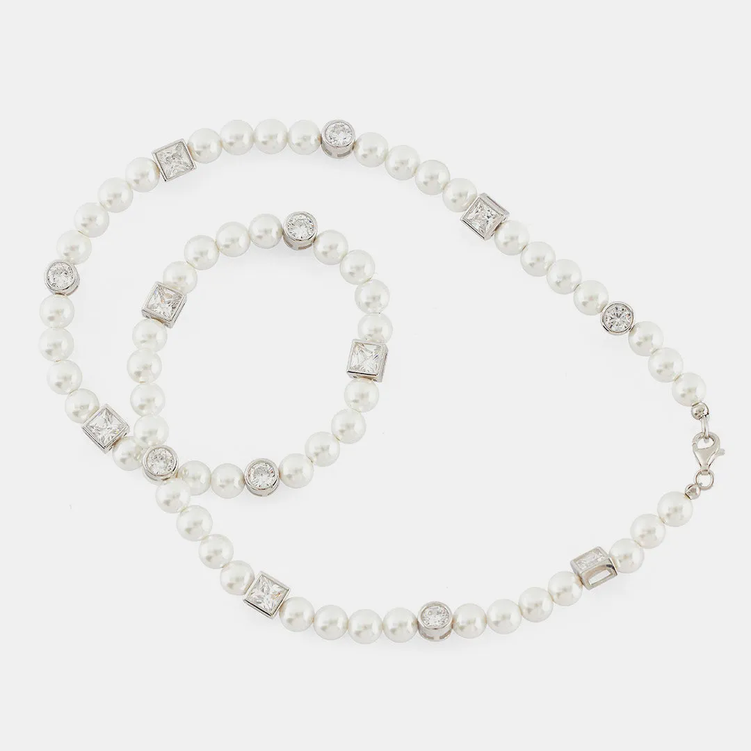 Silver Regal Pearl Necklace