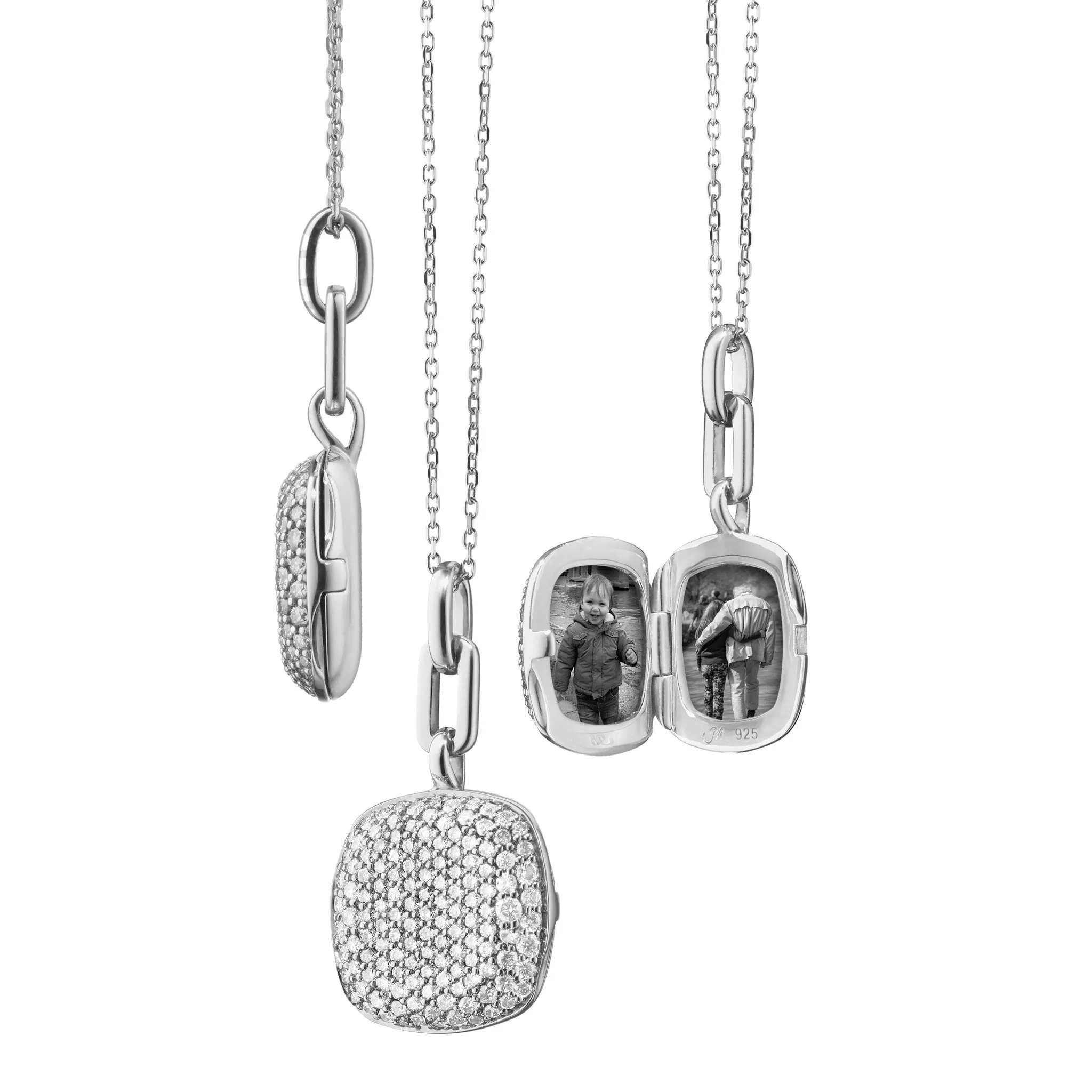 Slim "Rae" Sterling Silver Locket Necklace