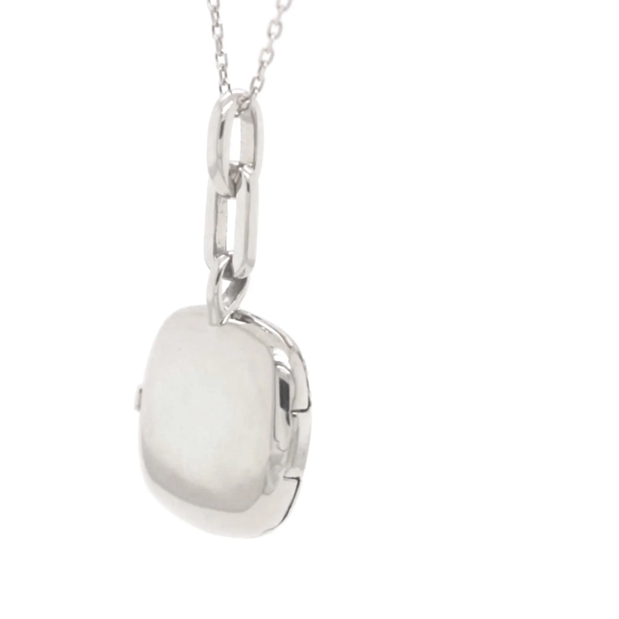 Slim "Rae" Sterling Silver Locket Necklace