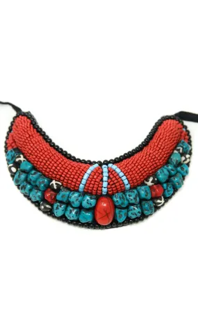 Small Beaded Tibetan Neckpiece