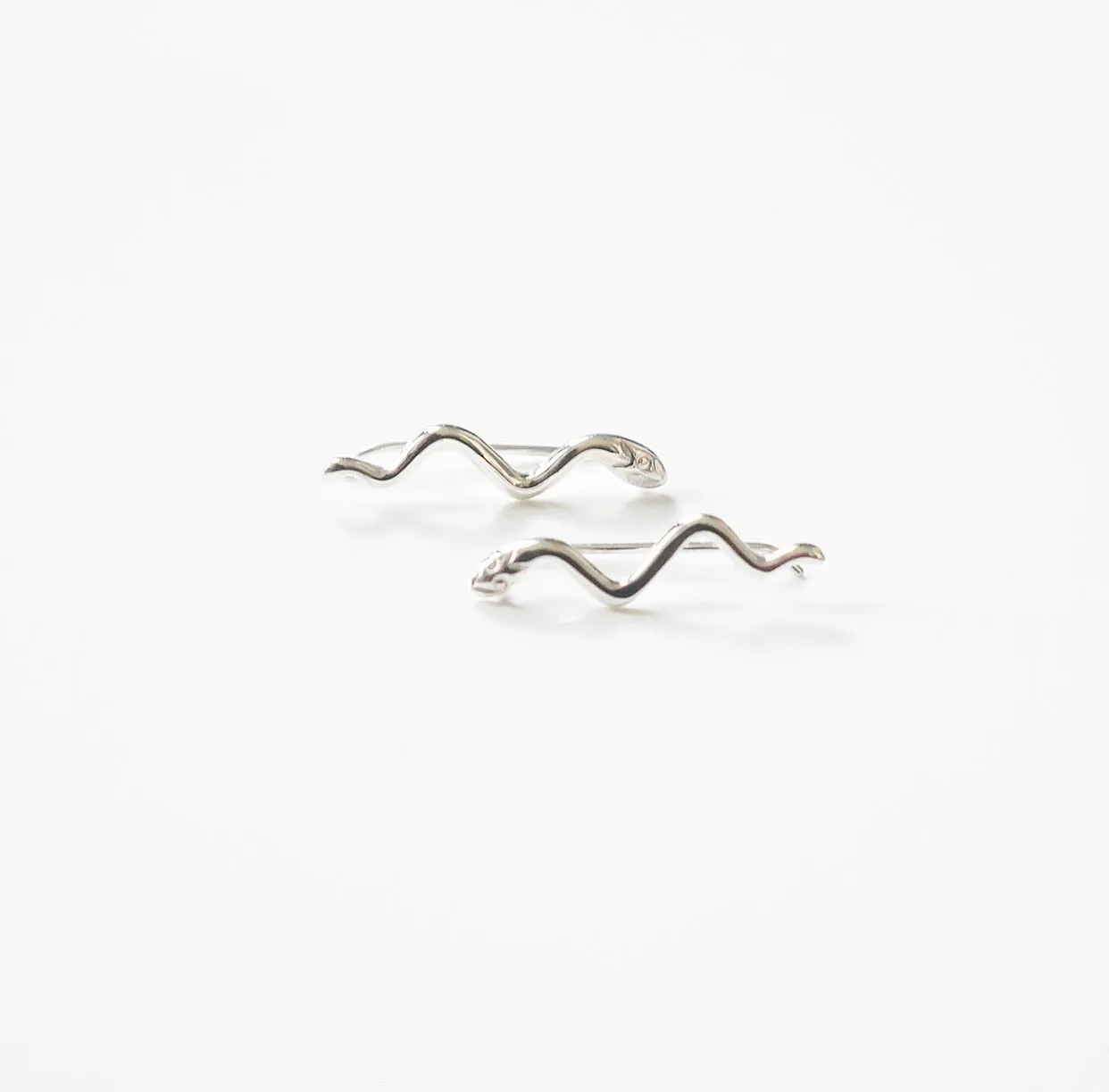 Snake Ear Pin Earrings 925 Sterling Silver Waterproof  Hypoallergenic Crawler Earrings KESLEY