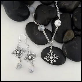 Snowflake Necklace and Earring Set