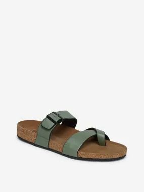 SOLEPLAY Sage Green Buckle-Detailed Sandals