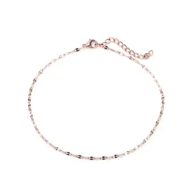 Stainless diamond cut anklet