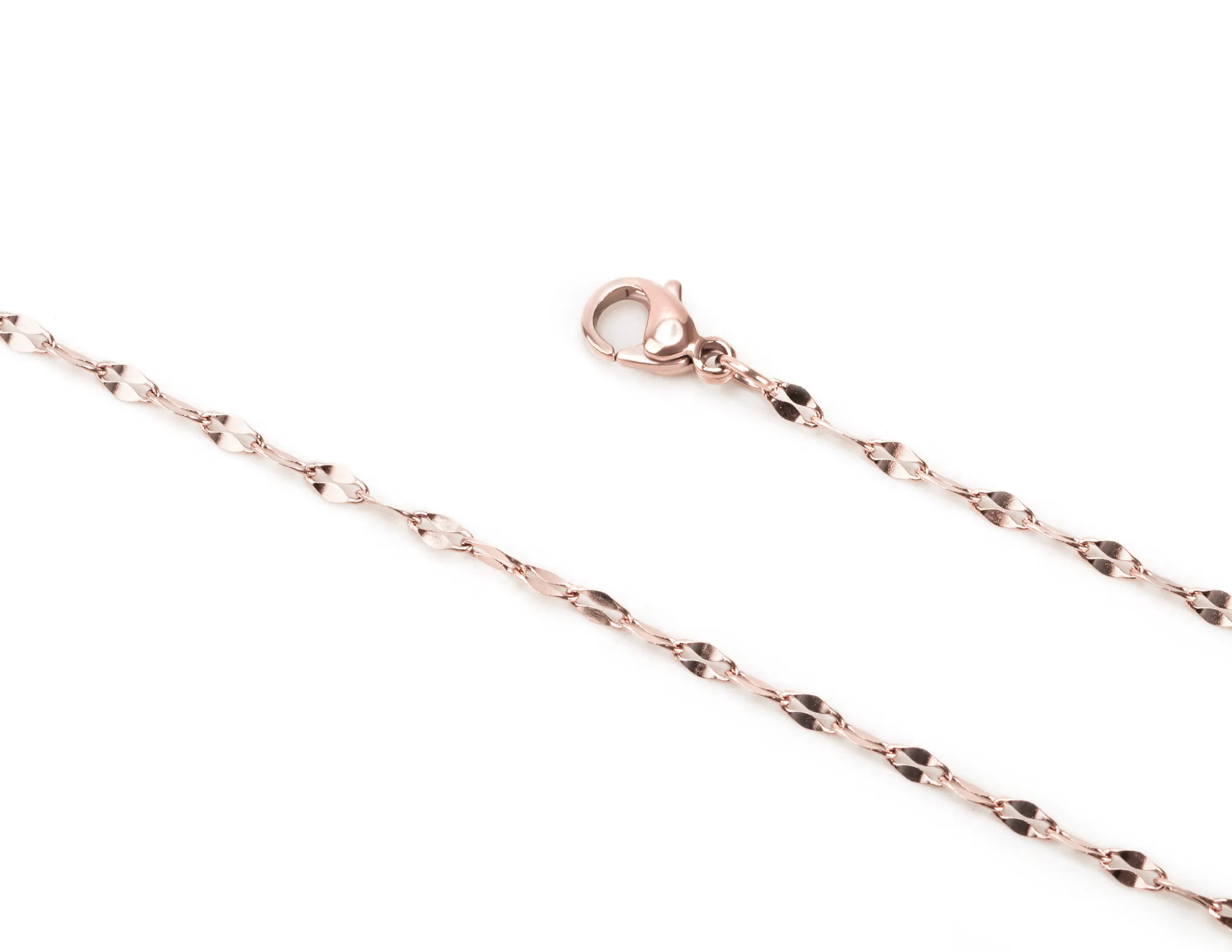 Stainless diamond cut anklet