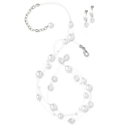 Stephania Colored Pearl Necklace and Earring Set