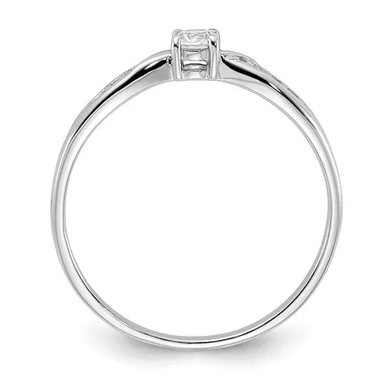 Sterling Silver Petite CZ Promise Ring