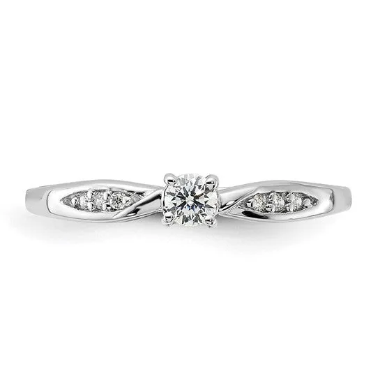 Sterling Silver Petite CZ Promise Ring