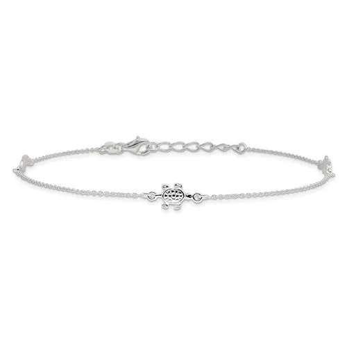 Sterling Silver Turtle Anklet