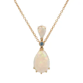 Strong Pair Double Opal Necklace