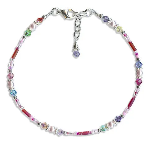 Sugar-n-Spice Crystal Beaded Anklet