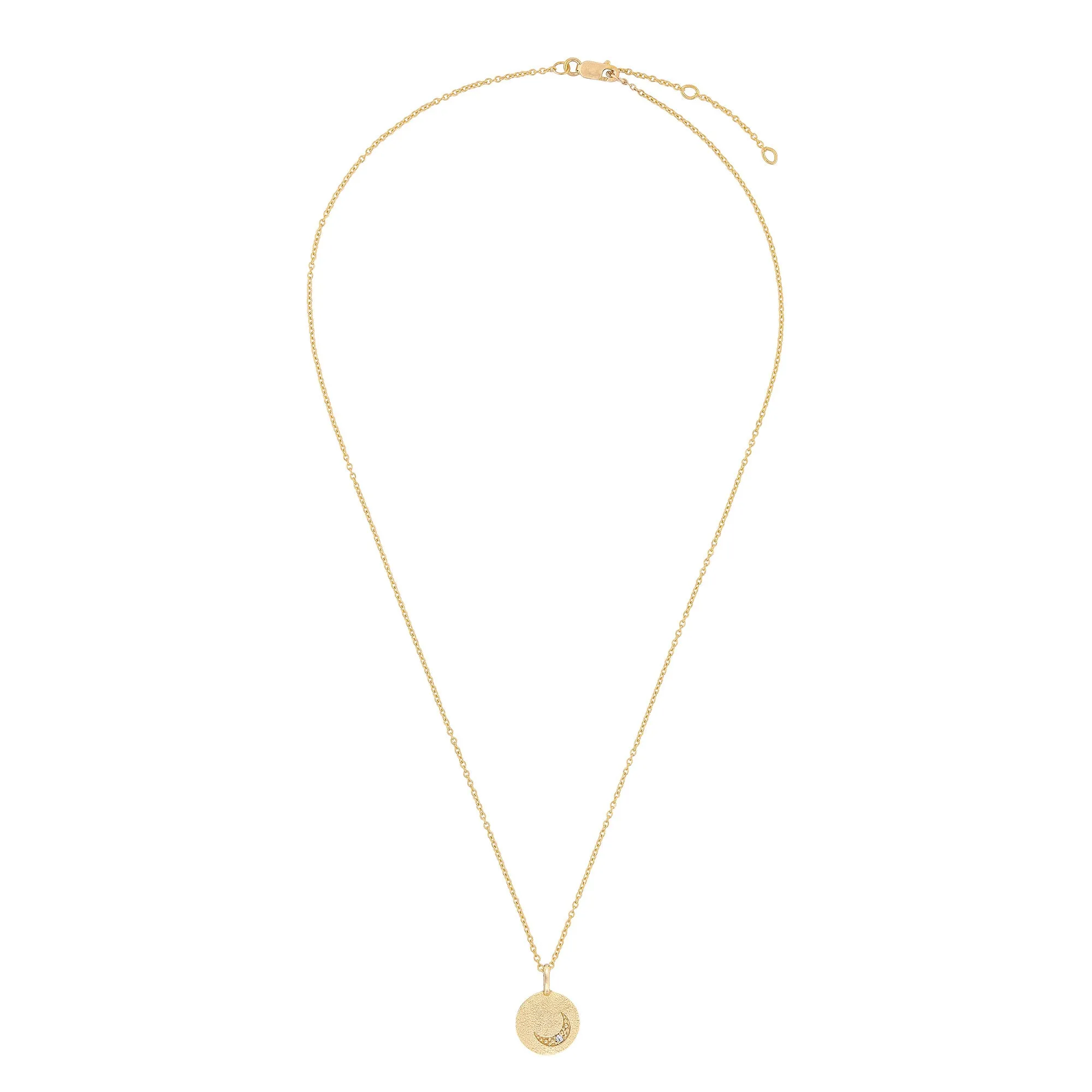 Sun, Moon & Stars Diamond Necklace - 14k Gold