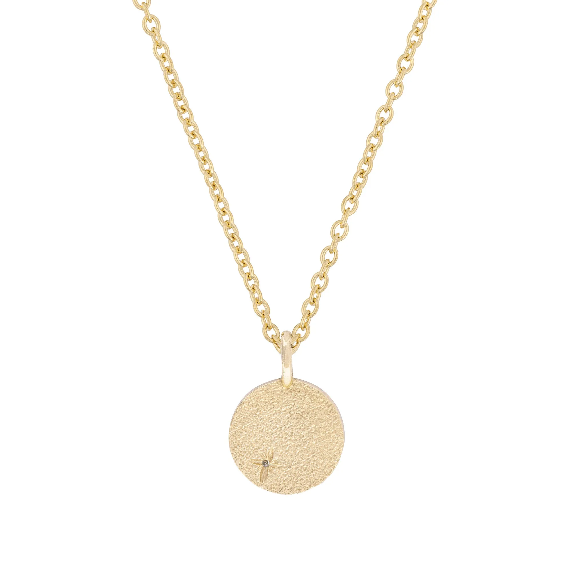 Sun, Moon & Stars Diamond Necklace - 14k Gold