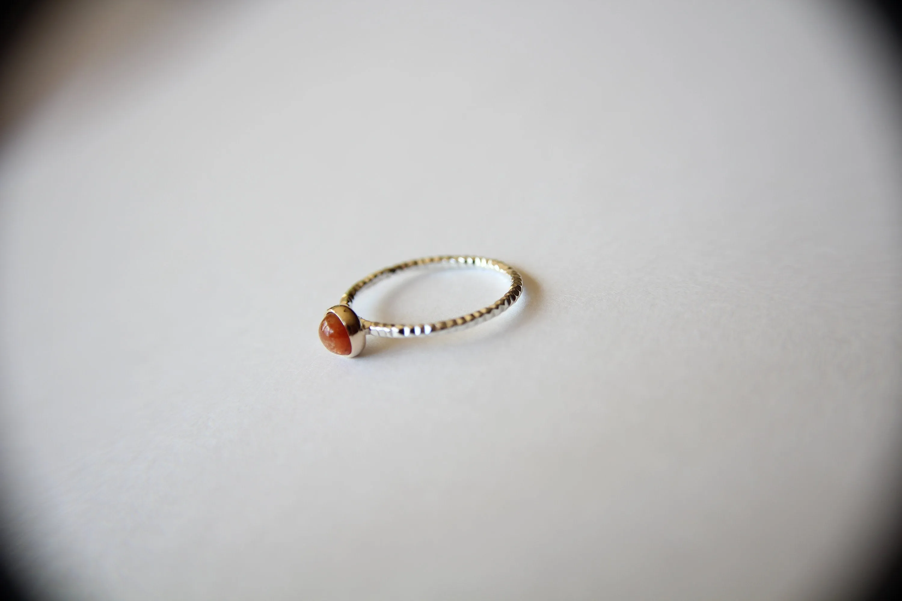 Sunstone Ring, Gemstone Ring, Engagement Ring, Romantic Ring, Sunstone, Sunstone Stacking Ring, Faceted Gemstone Ring, Sunstone, 5mm stone