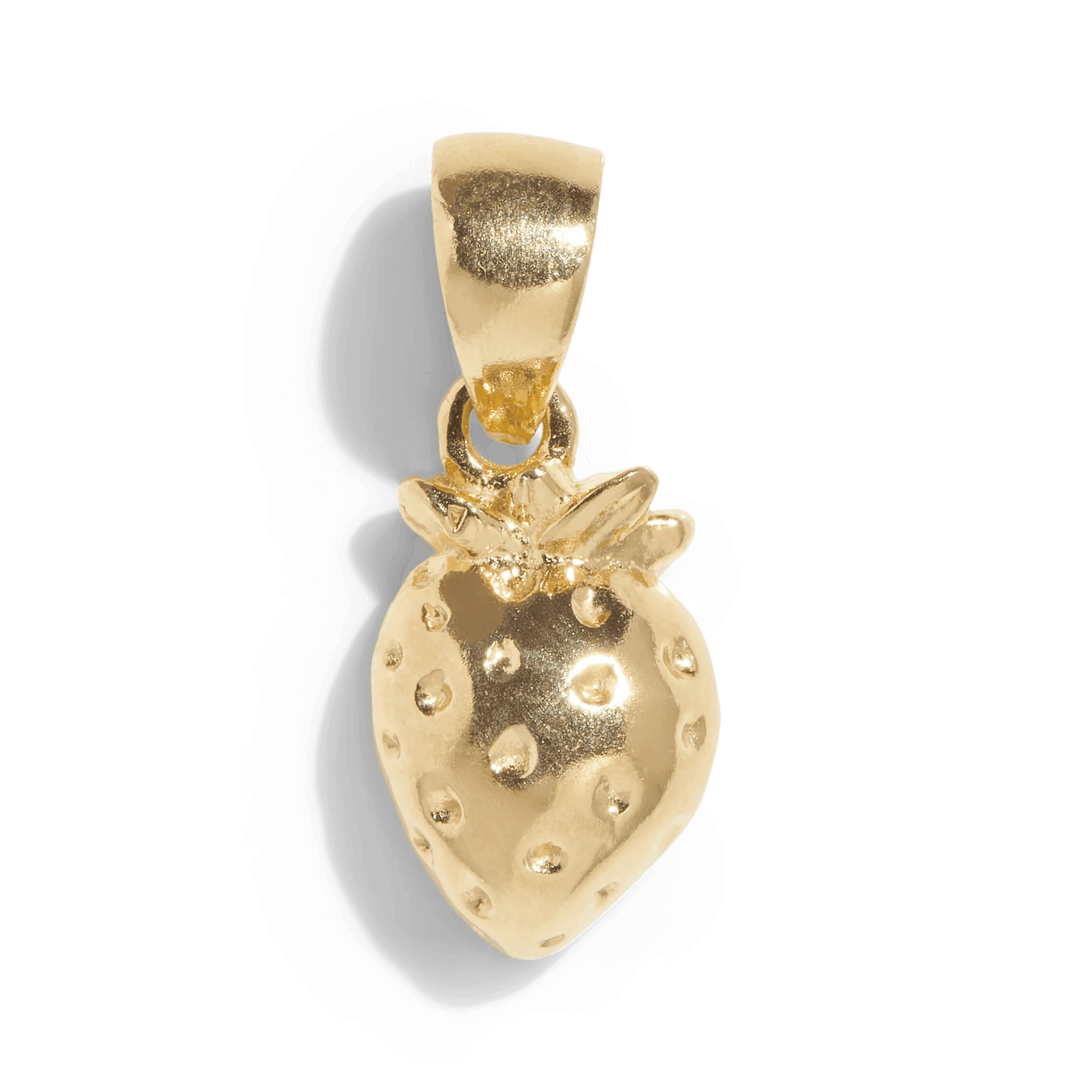 THE STRAWBERRY PENDANT - Solid 14k gold