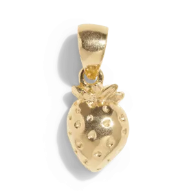 THE STRAWBERRY PENDANT - Solid 14k gold