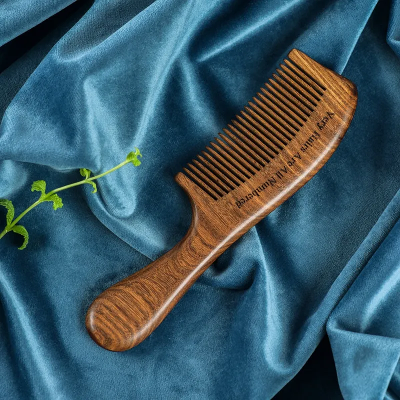 'The very hairs of your head are all numbered(Matt.10:26)', Deluxe Sandalwood Comb