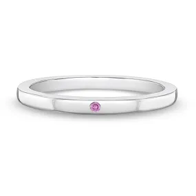 Thin CZ Gem Band Size 2-5 Baby / Toddler / Kids Ring - Sterling Silver