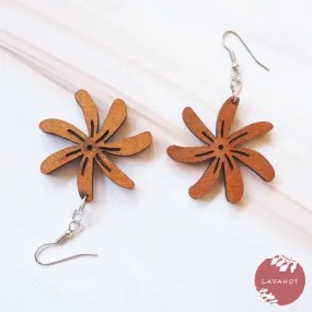 Tiare Wooden Drop Earrings