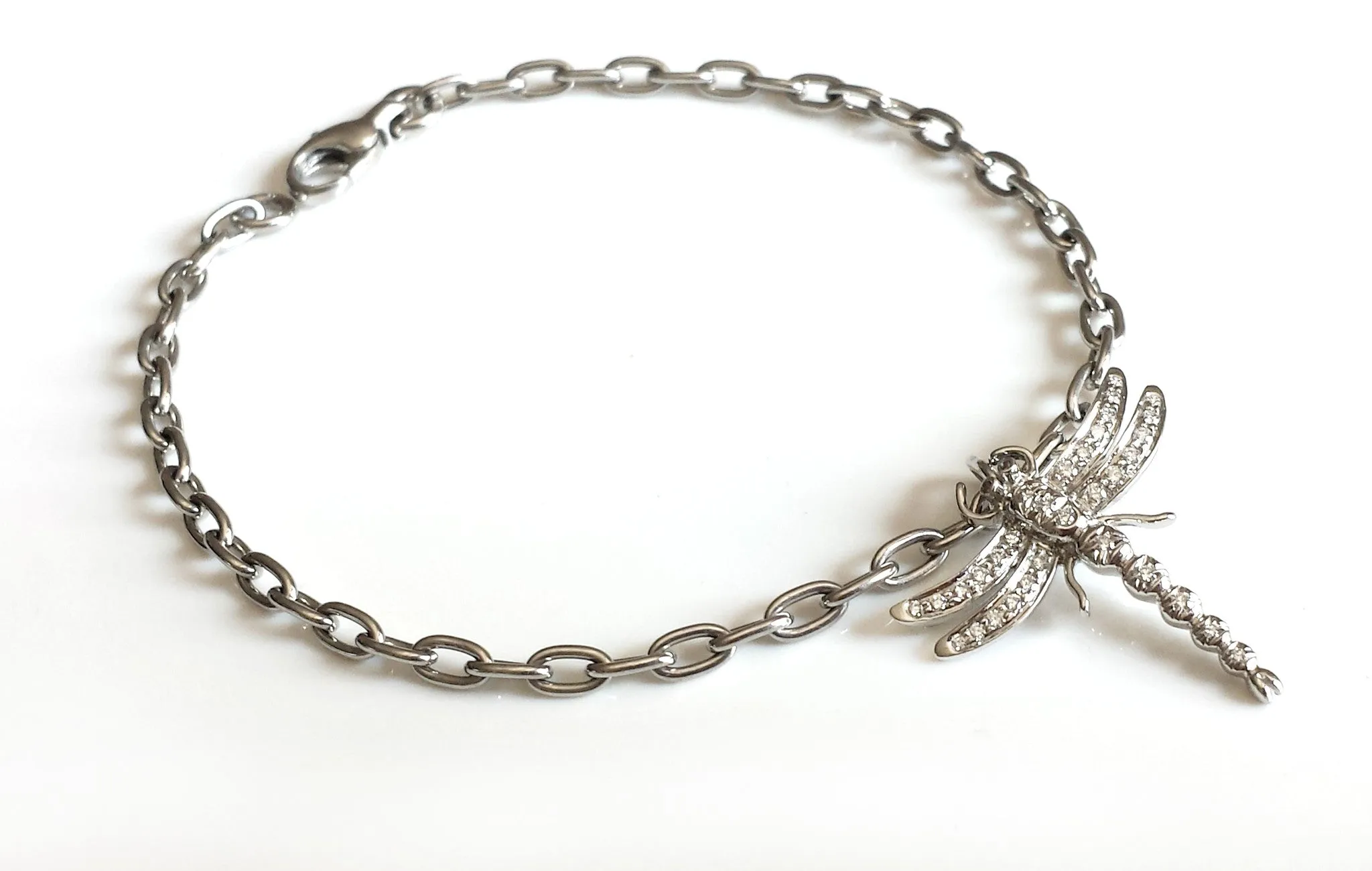 Tiffany & Co. Platinum & Diamond Dragonfly Bracelet