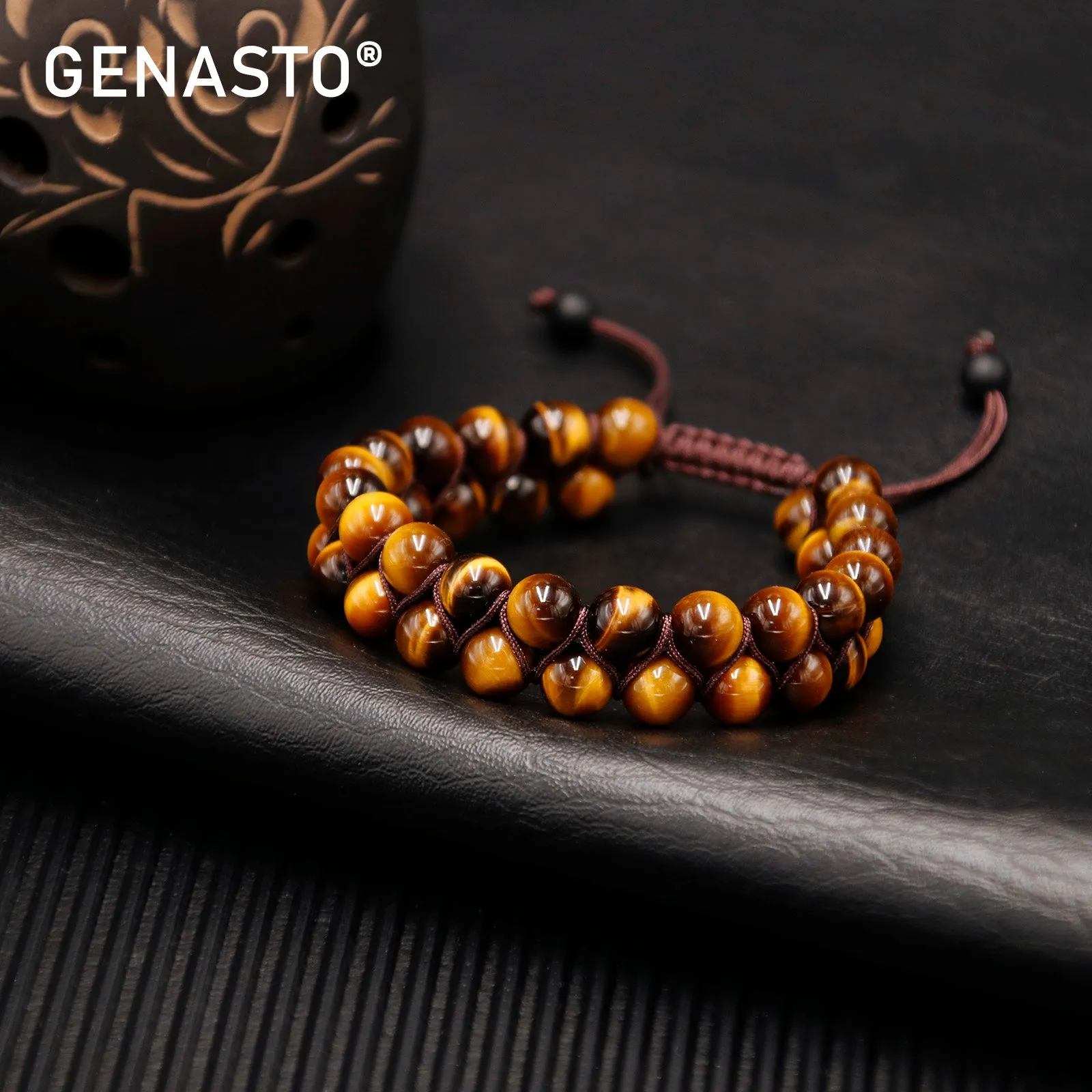 Tiger Eye Two-layer Bracelet, 8mm