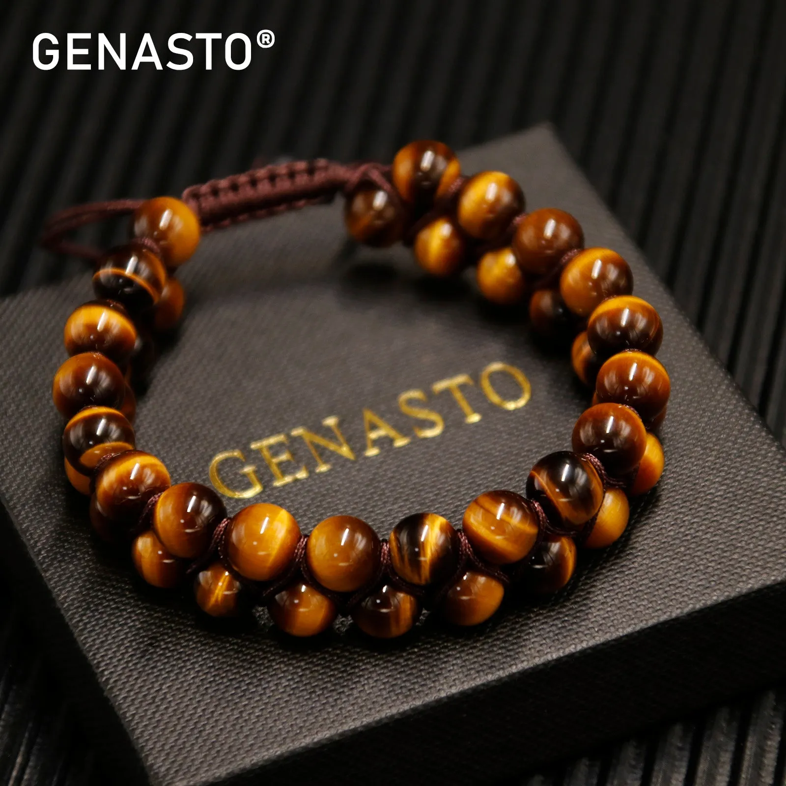 Tiger Eye Two-layer Bracelet, 8mm