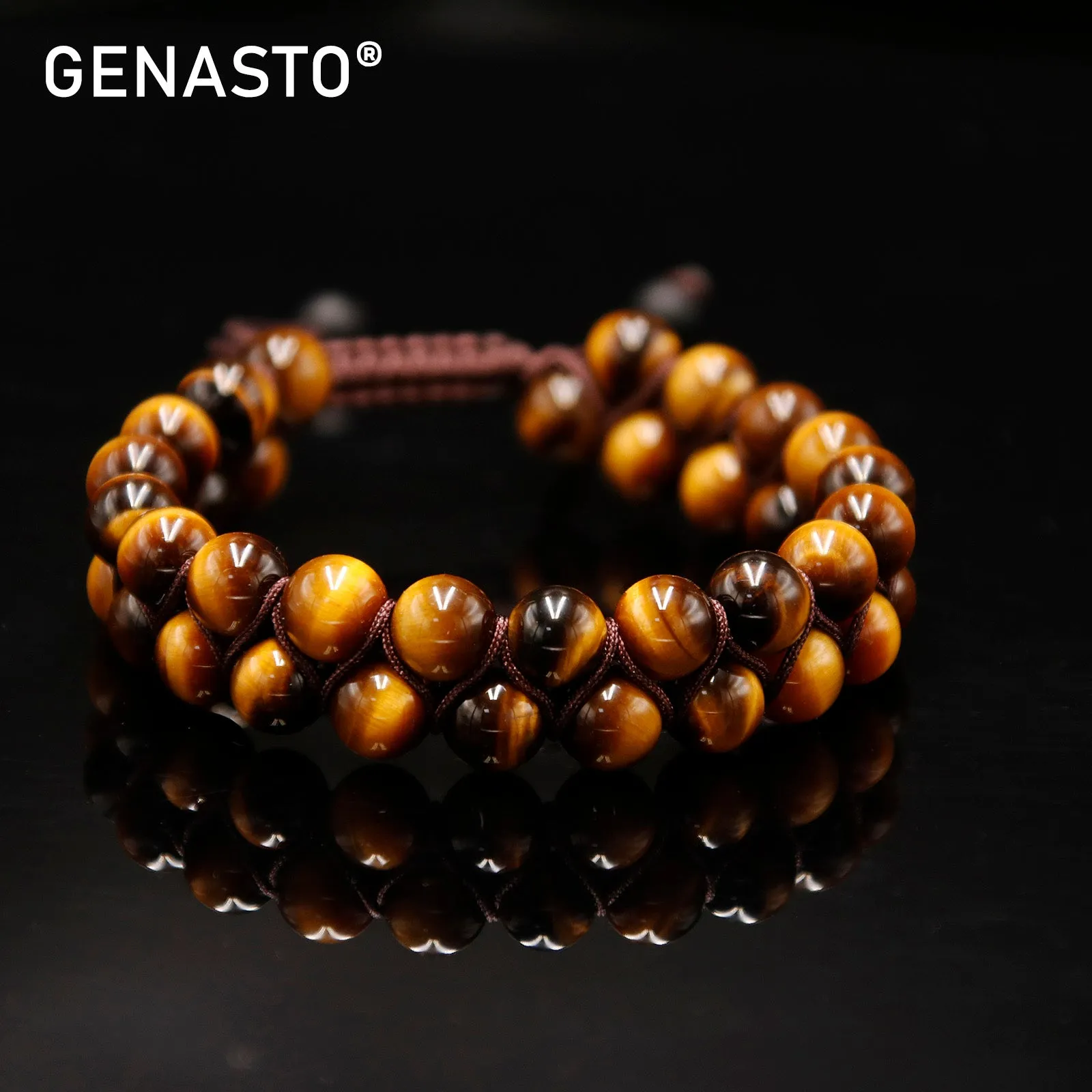 Tiger Eye Two-layer Bracelet, 8mm