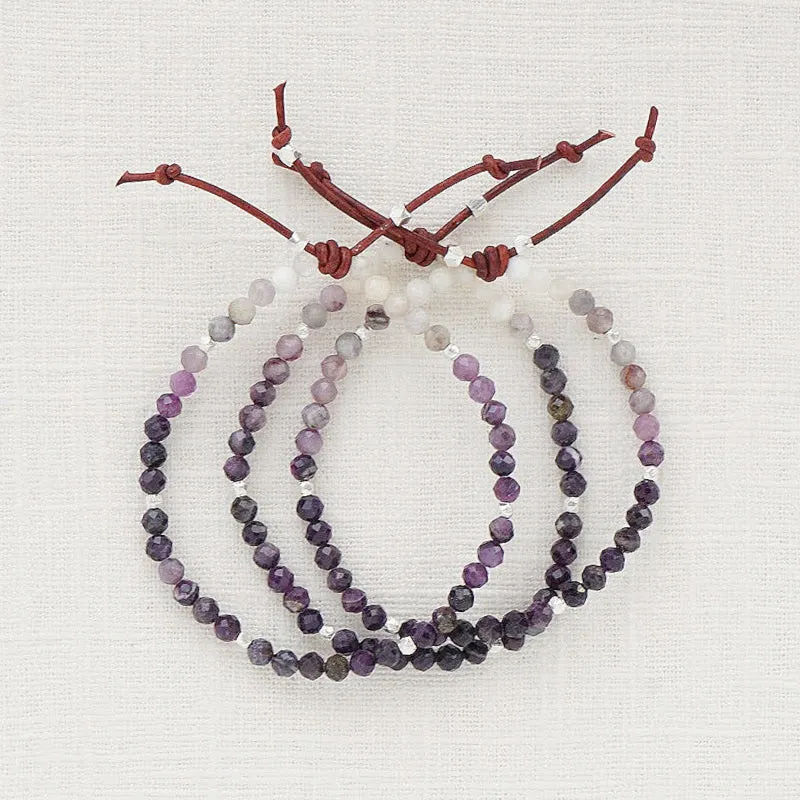 Tiny Mantras Bracelet - Purple Opal | Daily Intention Bracelet