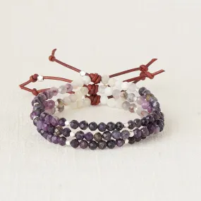 Tiny Mantras Bracelet - Purple Opal | Daily Intention Bracelet