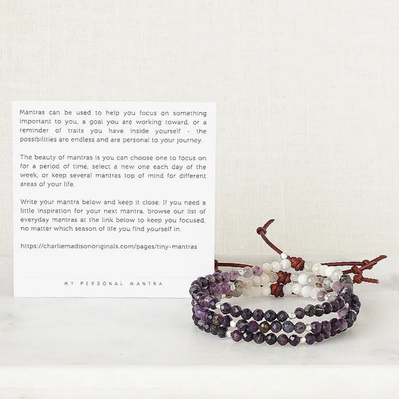 Tiny Mantras Bracelet - Purple Opal | Daily Intention Bracelet