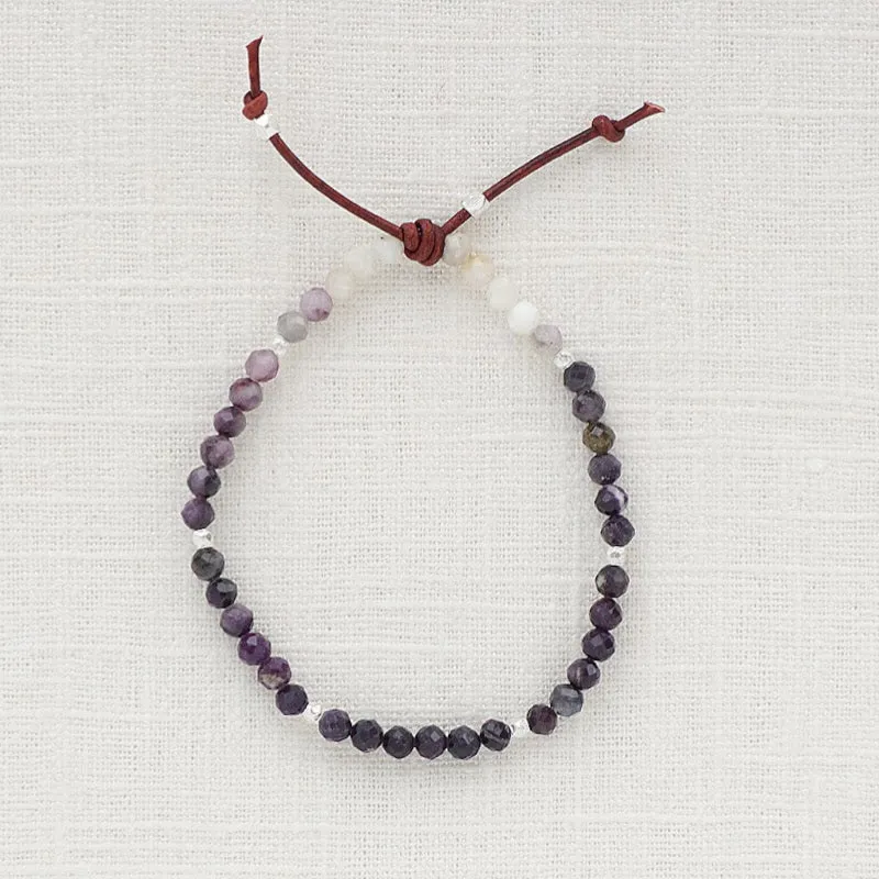 Tiny Mantras Bracelet - Purple Opal | Daily Intention Bracelet