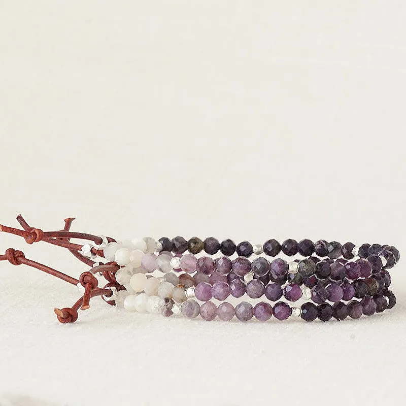 Tiny Mantras Bracelet - Purple Opal | Daily Intention Bracelet