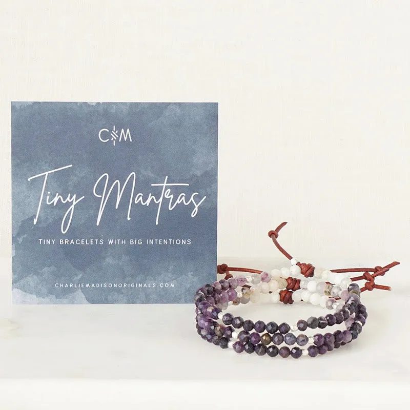 Tiny Mantras Bracelet - Purple Opal | Daily Intention Bracelet