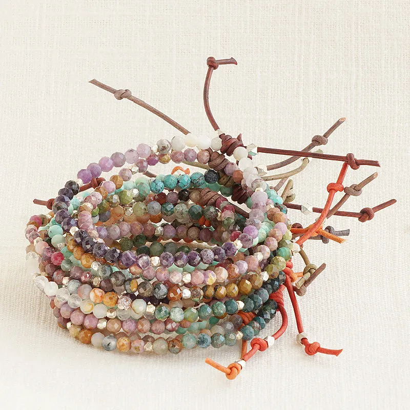 Tiny Mantras Bracelet - Purple Opal | Daily Intention Bracelet