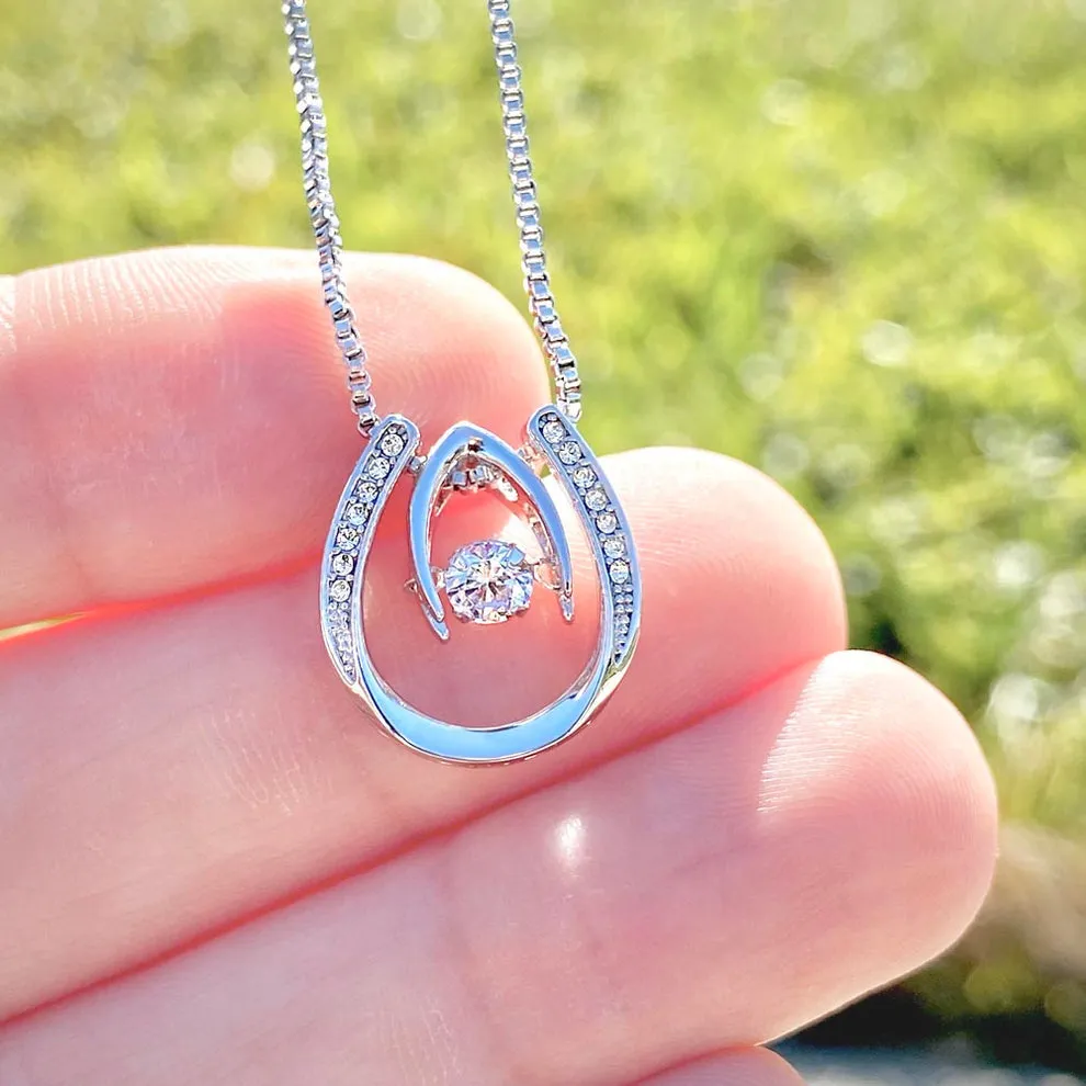 To My Beautiful Granddaughter Gifts Horseshoe Necklace, Be bold and beautiful, Granddaughter Gift