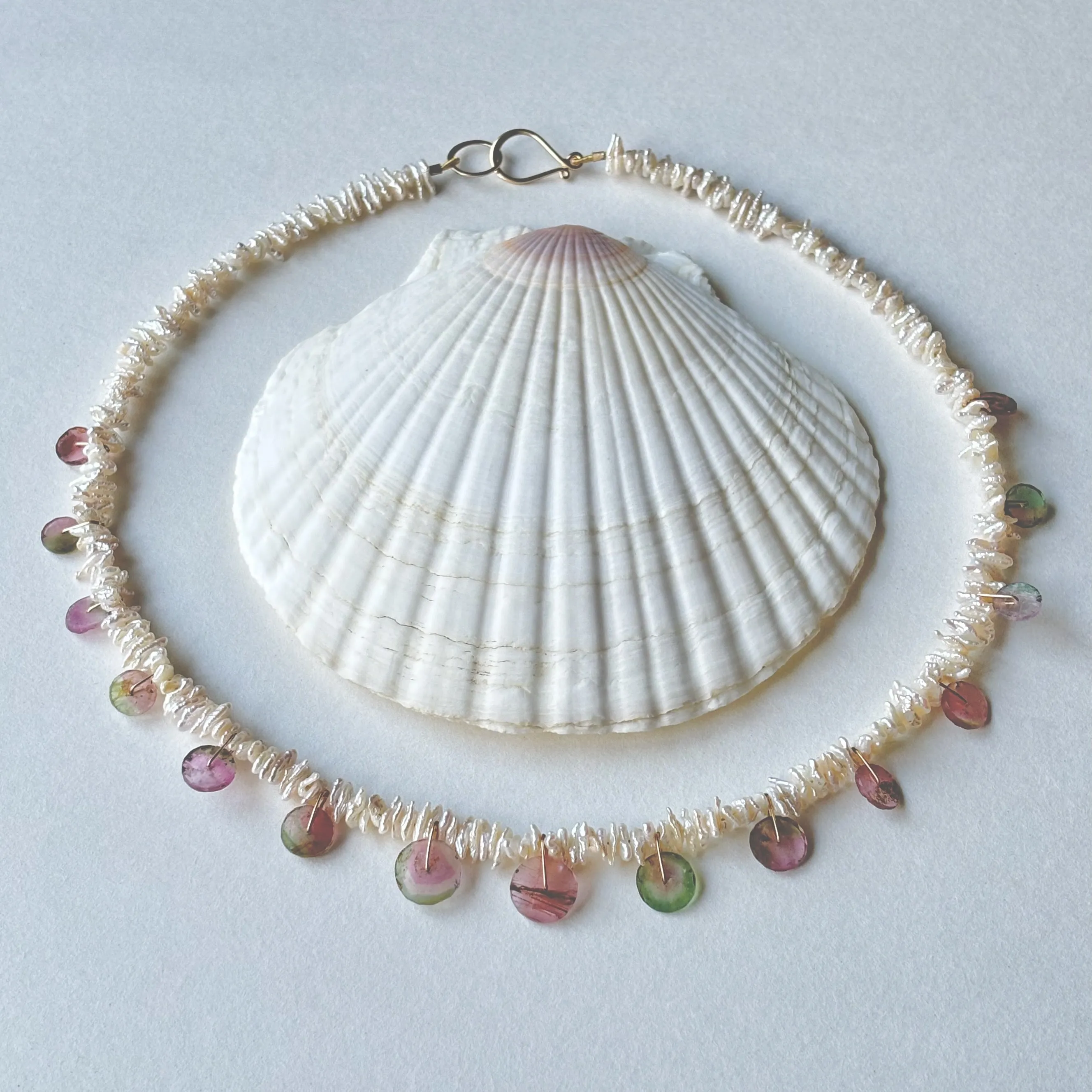 TOURMALINE WHEEEELING INTO SPRING #4 NECKLACE