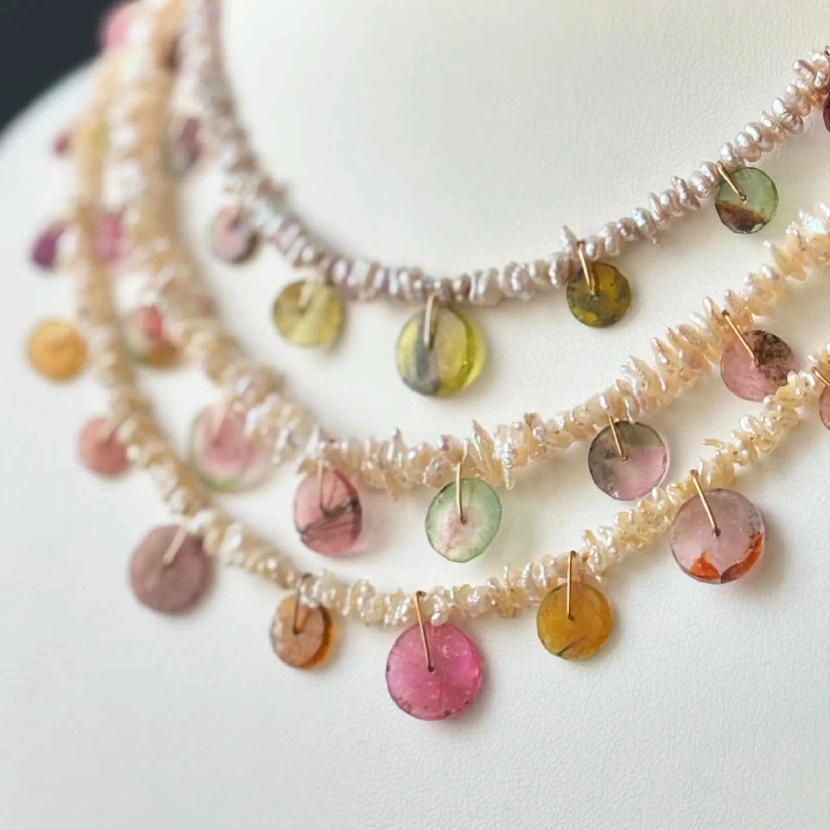 TOURMALINE WHEEEELING INTO SPRING #4 NECKLACE