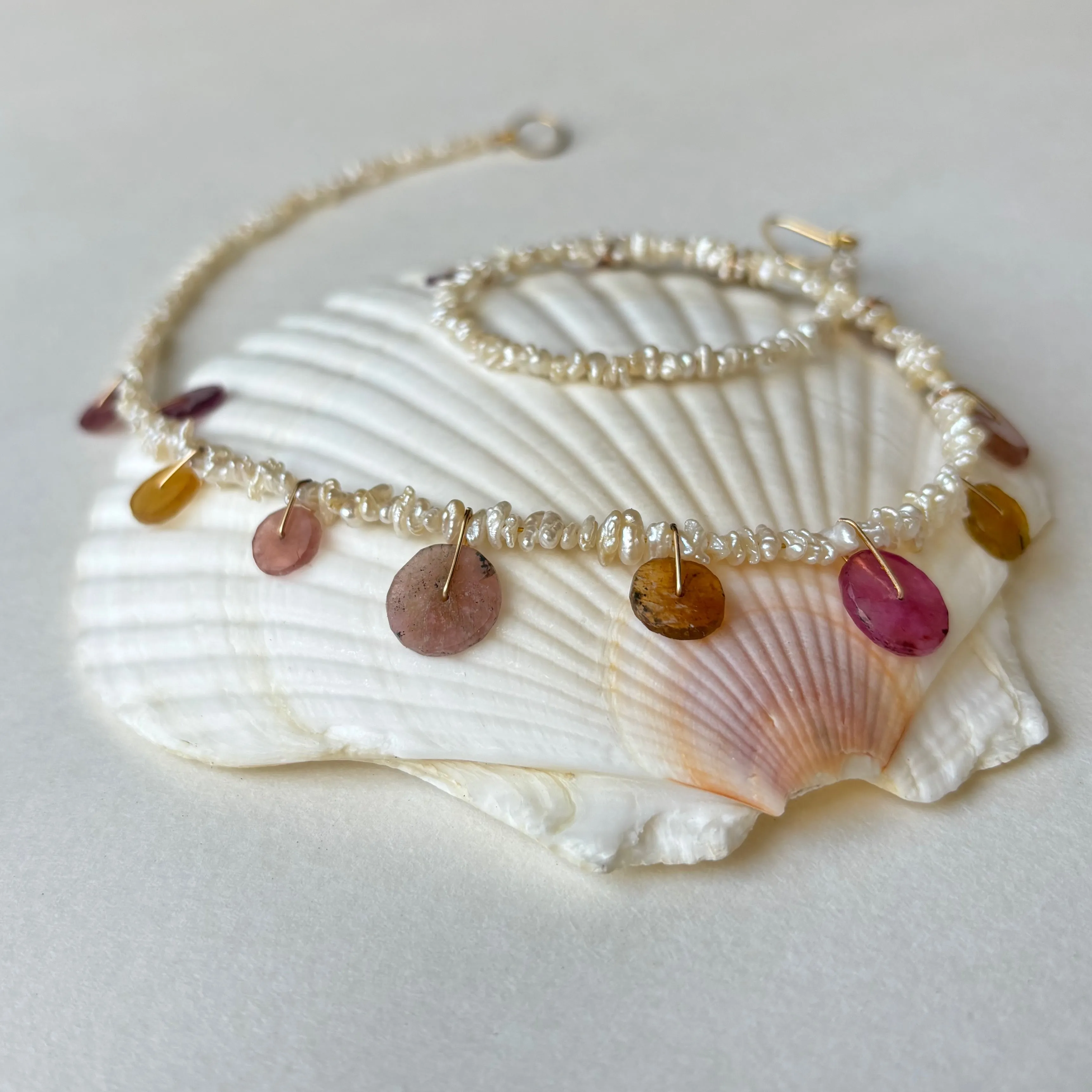 TOURMALINE WHEEEELING INTO SPRING #5 NECKLACE