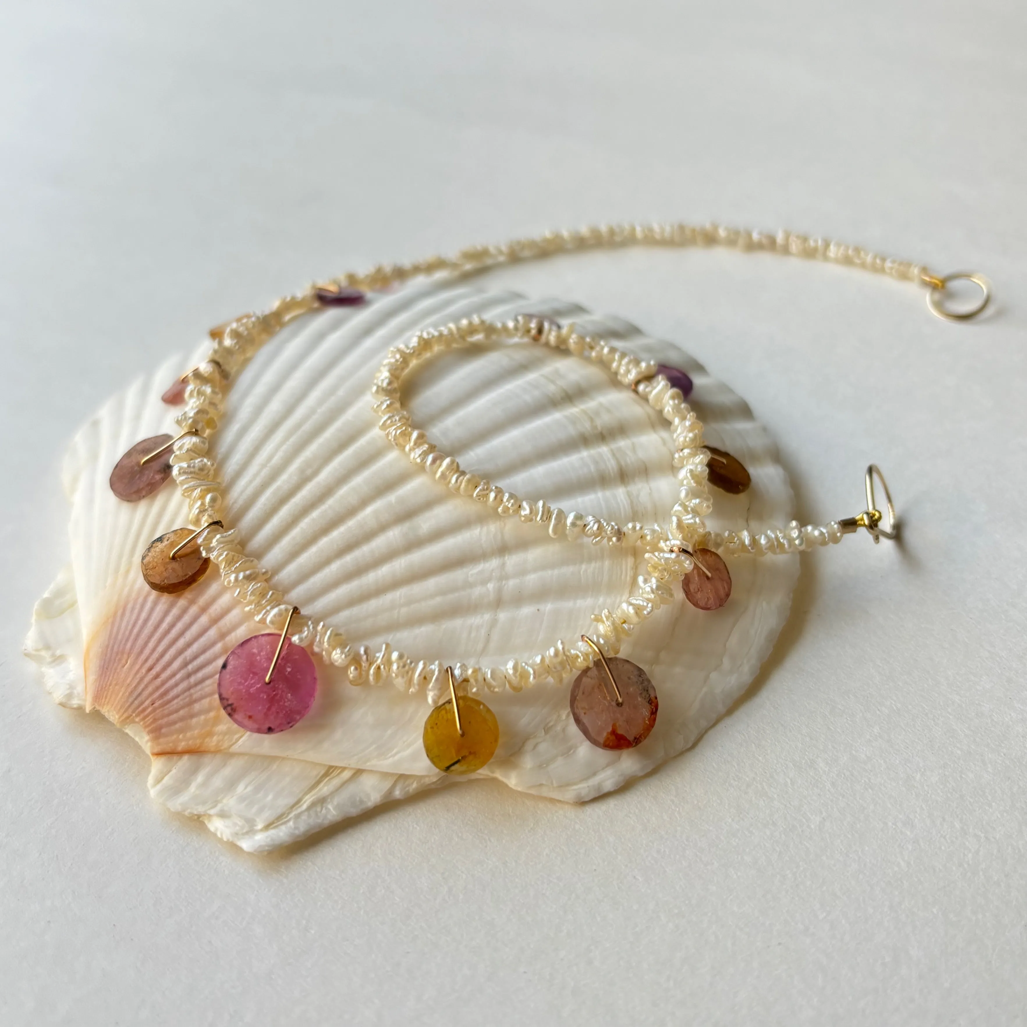 TOURMALINE WHEEEELING INTO SPRING #5 NECKLACE