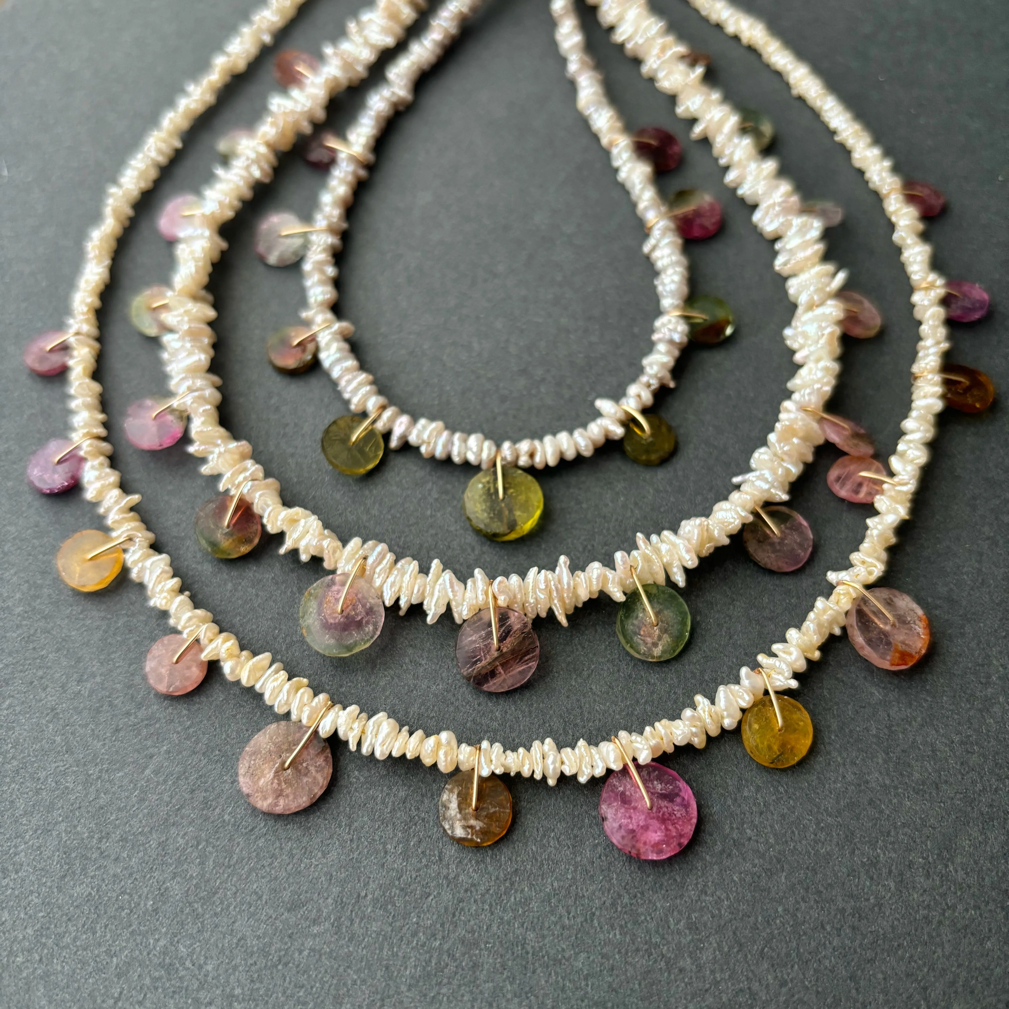 TOURMALINE WHEEEELING INTO SPRING #5 NECKLACE