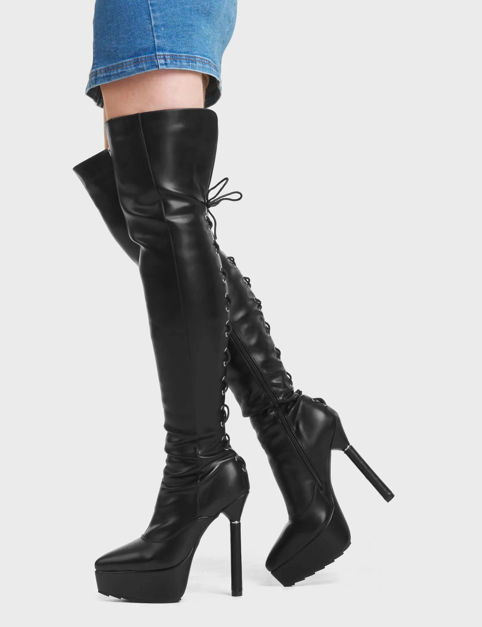 Transmit Platform Thigh High Boots