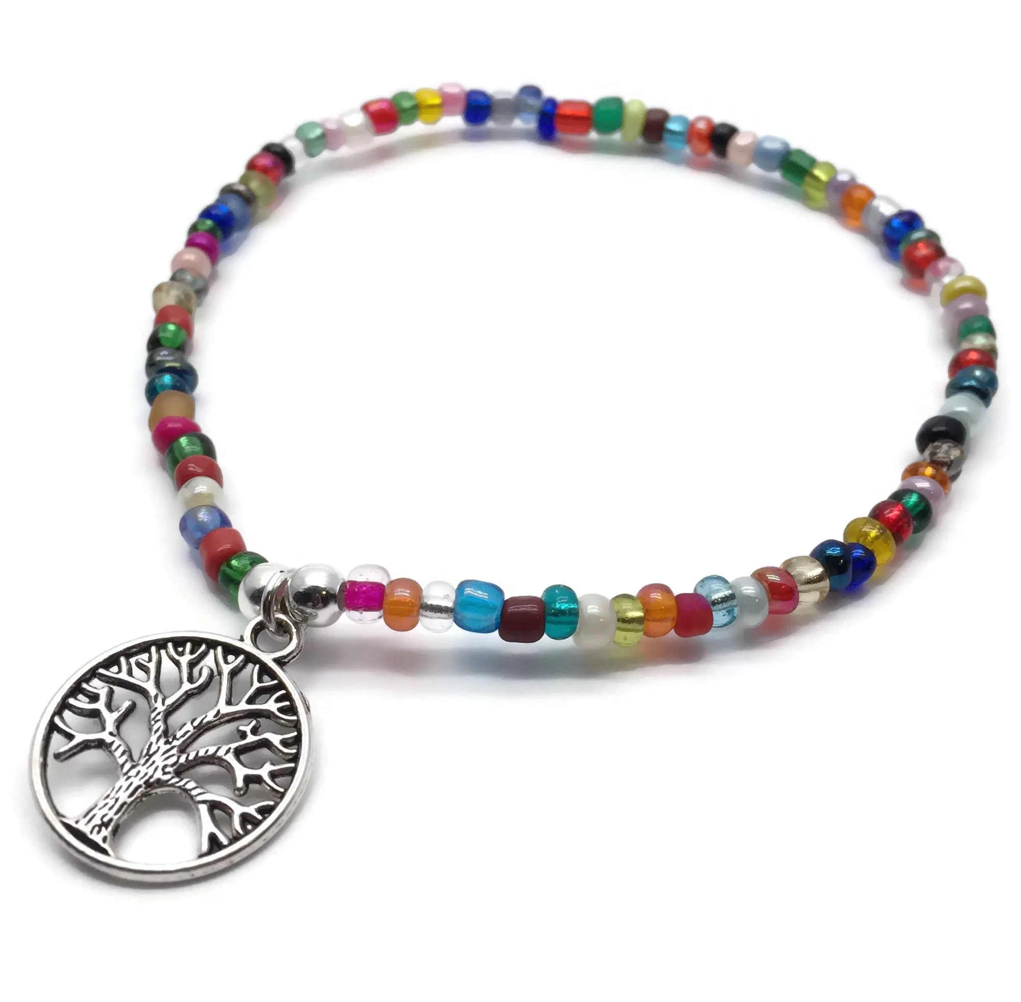 Tree of Life Seed Bead Anklet - Colour Choice