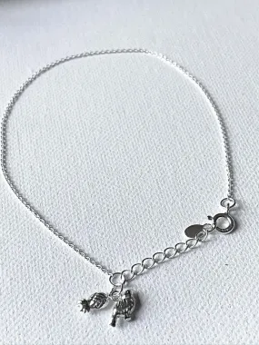 Tropical Charm Anklet/Sterling Silver Anklet