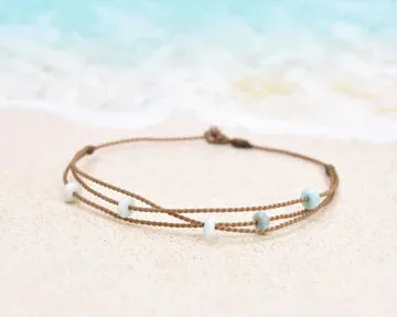 Tula Blue Aqua Larimar Riptide Anklet