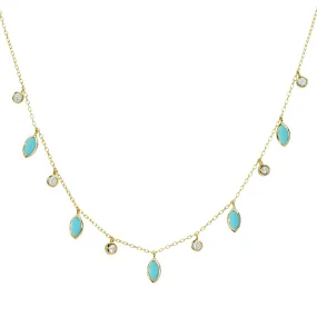 Turquoise Drops of Spring Necklace