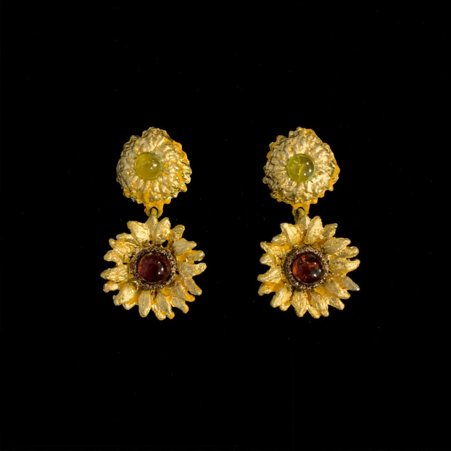 Van Gogh Sunflower Earrings - Post