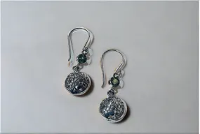 Vera Wolf Peridot And Sterling Silver Earrings