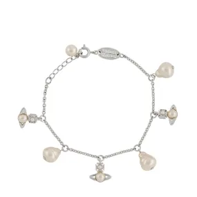 Vivienne Westwood Platinum/Creamrose Pearl Emiliana Bracelet